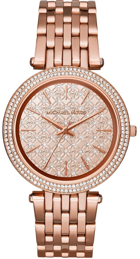 michael kors rose gold dial.